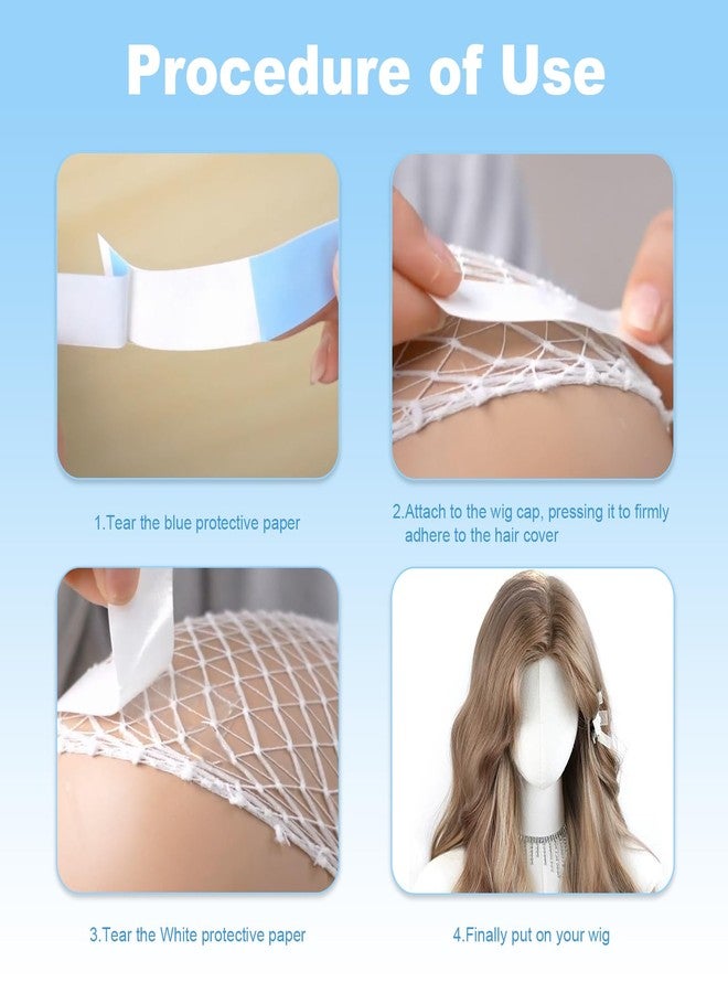 BLHLA 50 Pcs Wig Tape Double Sided Ultra Hold, Third Generation Separable in Tape Replacement, Clear Wig Glue for Lace Wigs, Waterproof Fit Head - Image 5